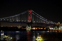 Ben Franklin Bridge - Red